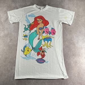 Youth Girls 90's Disney Little Mermaid Ariel Single Stitch Night Sleep T-Shirt